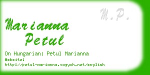 marianna petul business card